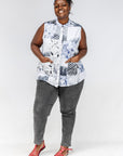 Sfumato Patchwork Sleeveless Shirt