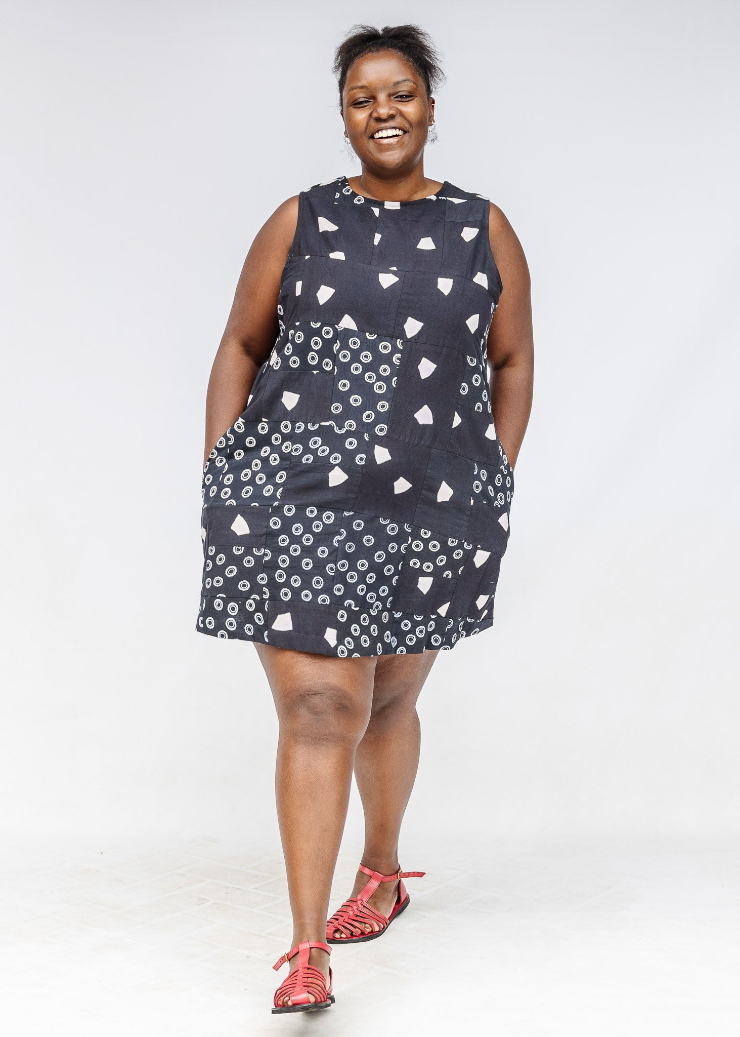 Callisto Patchwork Reversible Shift Dress