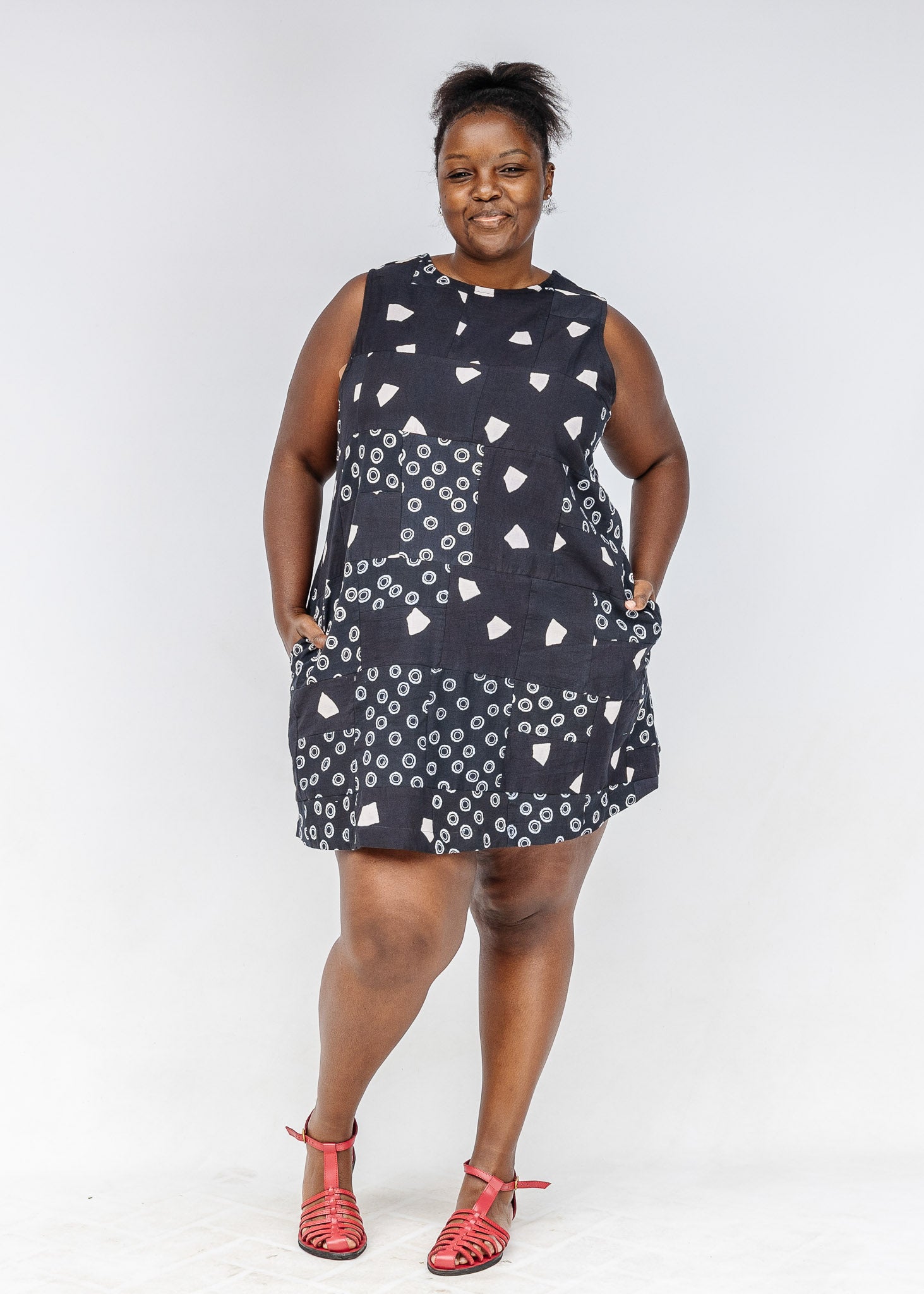 Callisto Patchwork Reversible Shift Dress