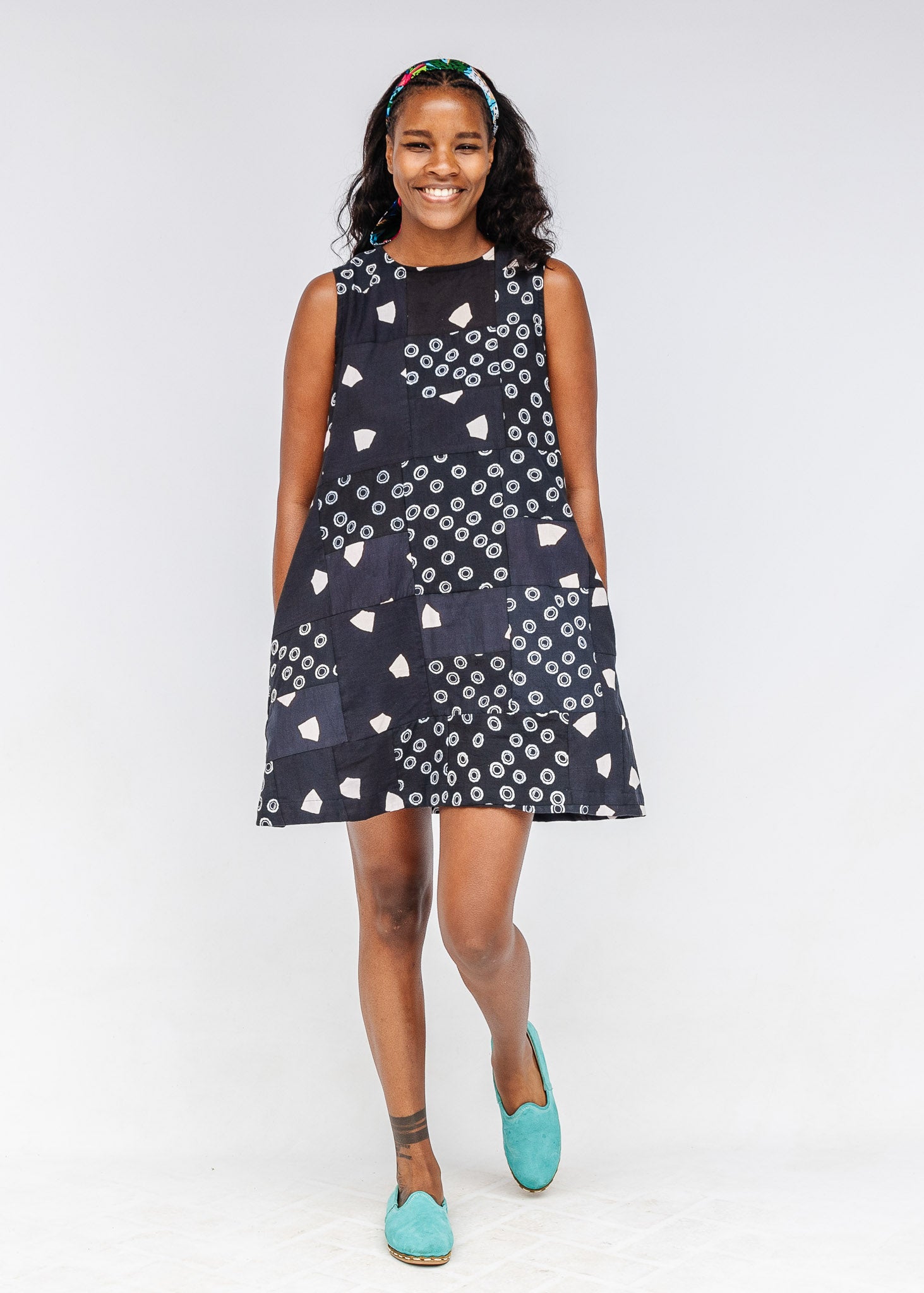 Callisto Patchwork Reversible Shift Dress