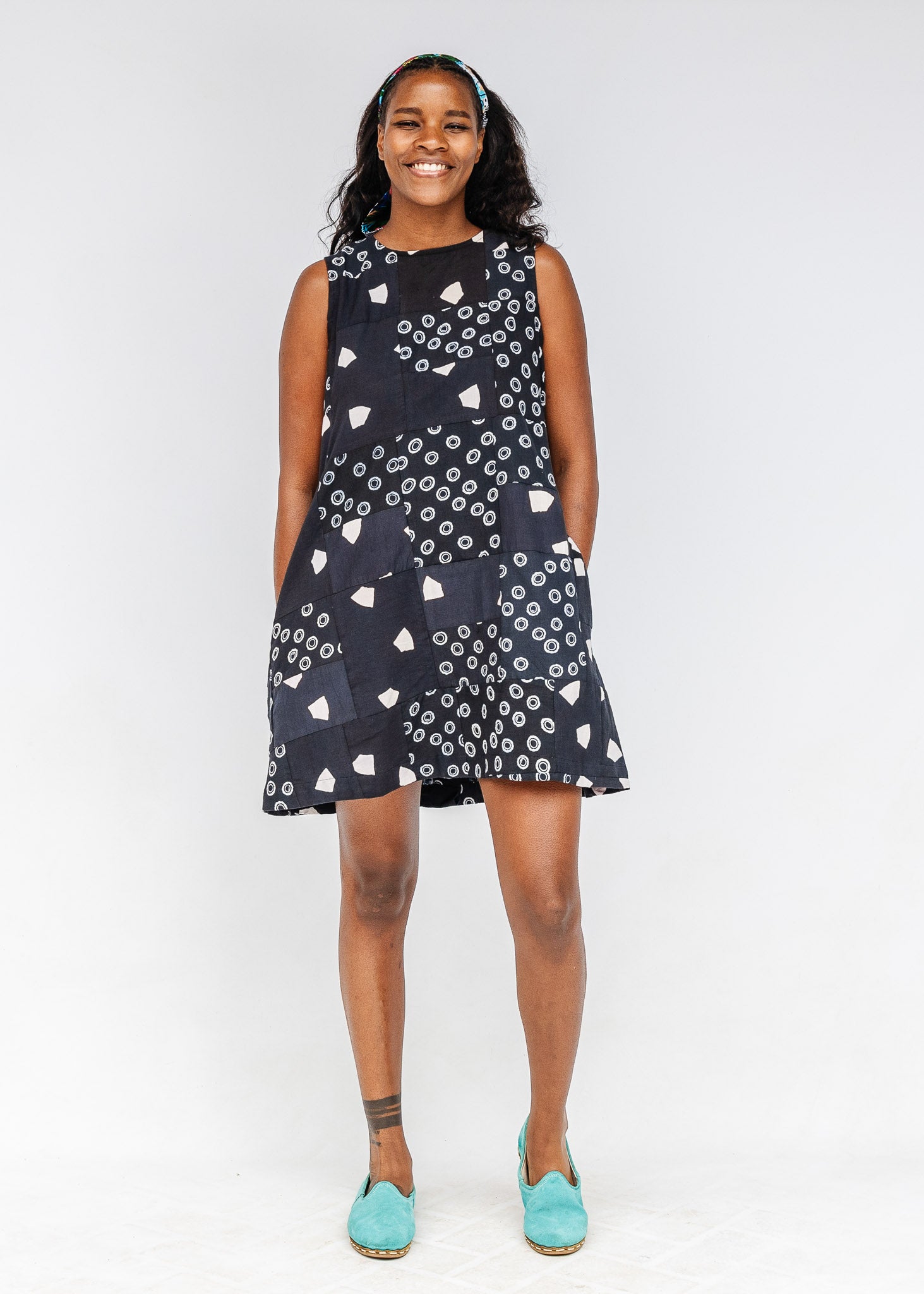 Callisto Patchwork Reversible Shift Dress