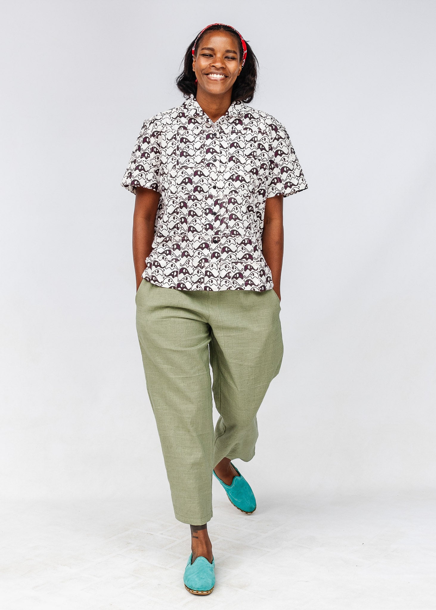 Collective Memory Relaxed Patchwork Short Sleeved Shirt – Zuri