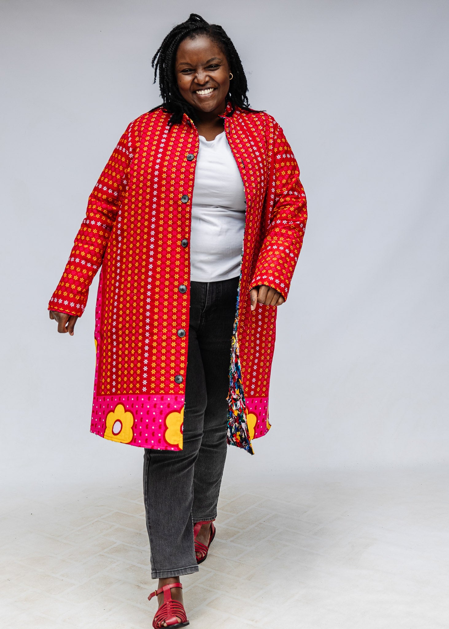 Confetti Reversible Swing Coat – Zuri