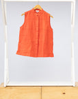 Cochineal Patchwork Sleeveless Shirt