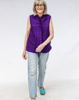 Aubergine Patchwork Sleeveless Shirt