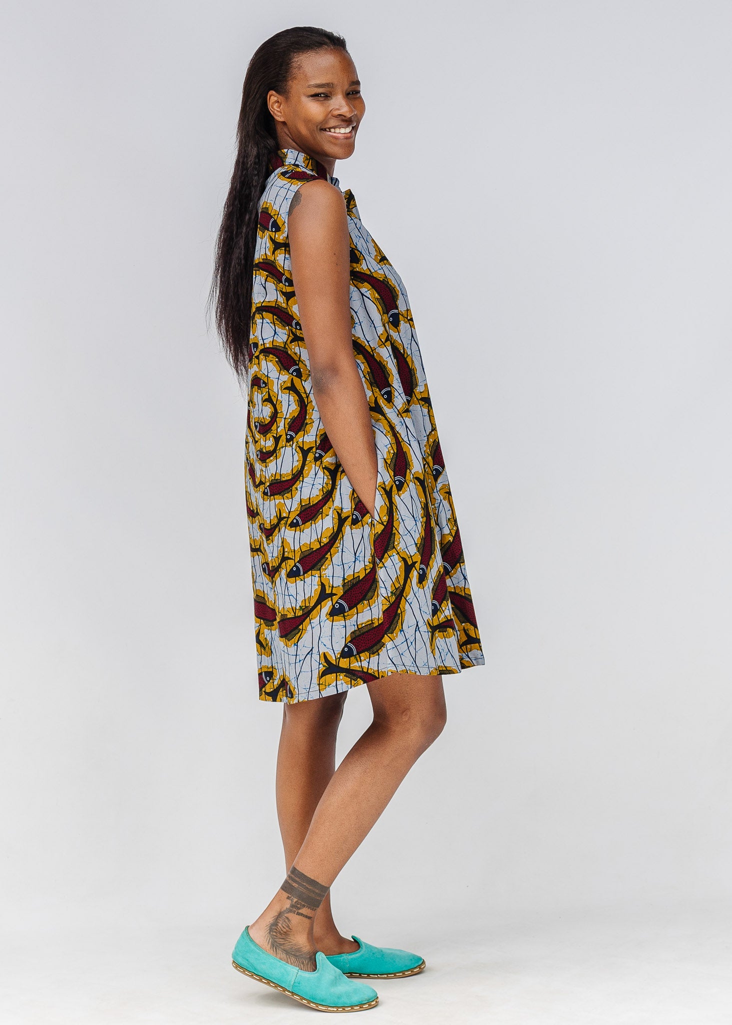Off the Hook Sleeveless Dress – Zuri