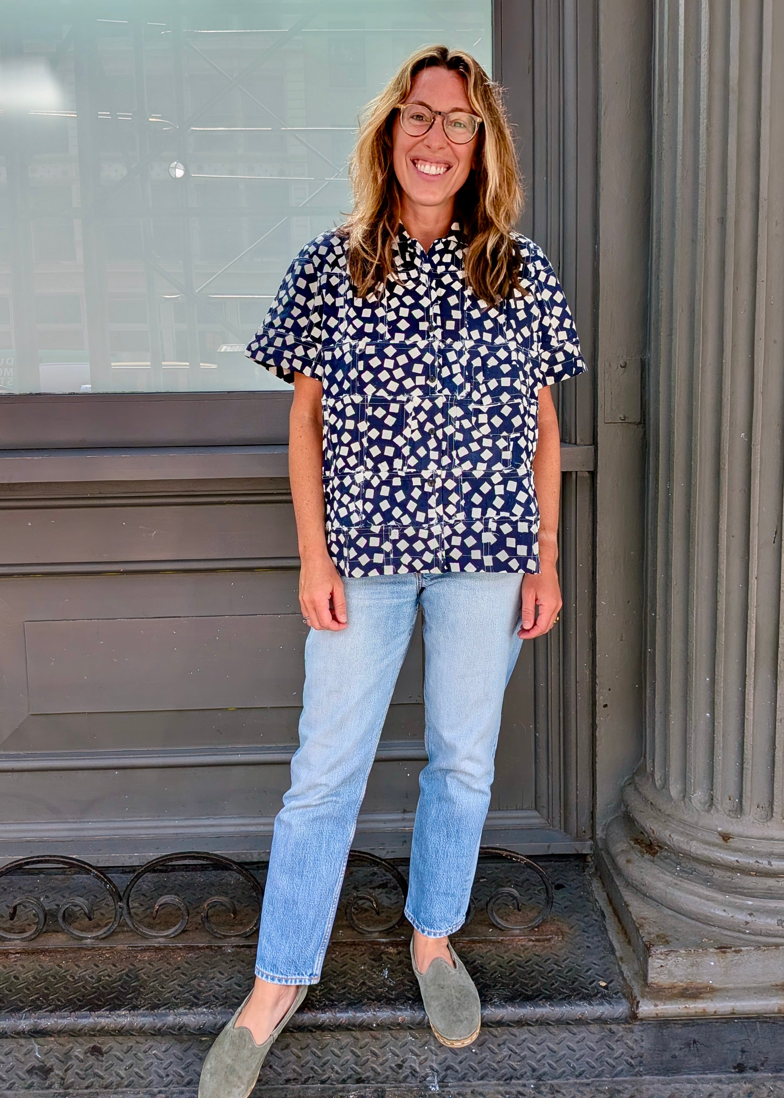 Odds and Ends Relaxed Patchwork Short Sleeved Shirt – Zuri