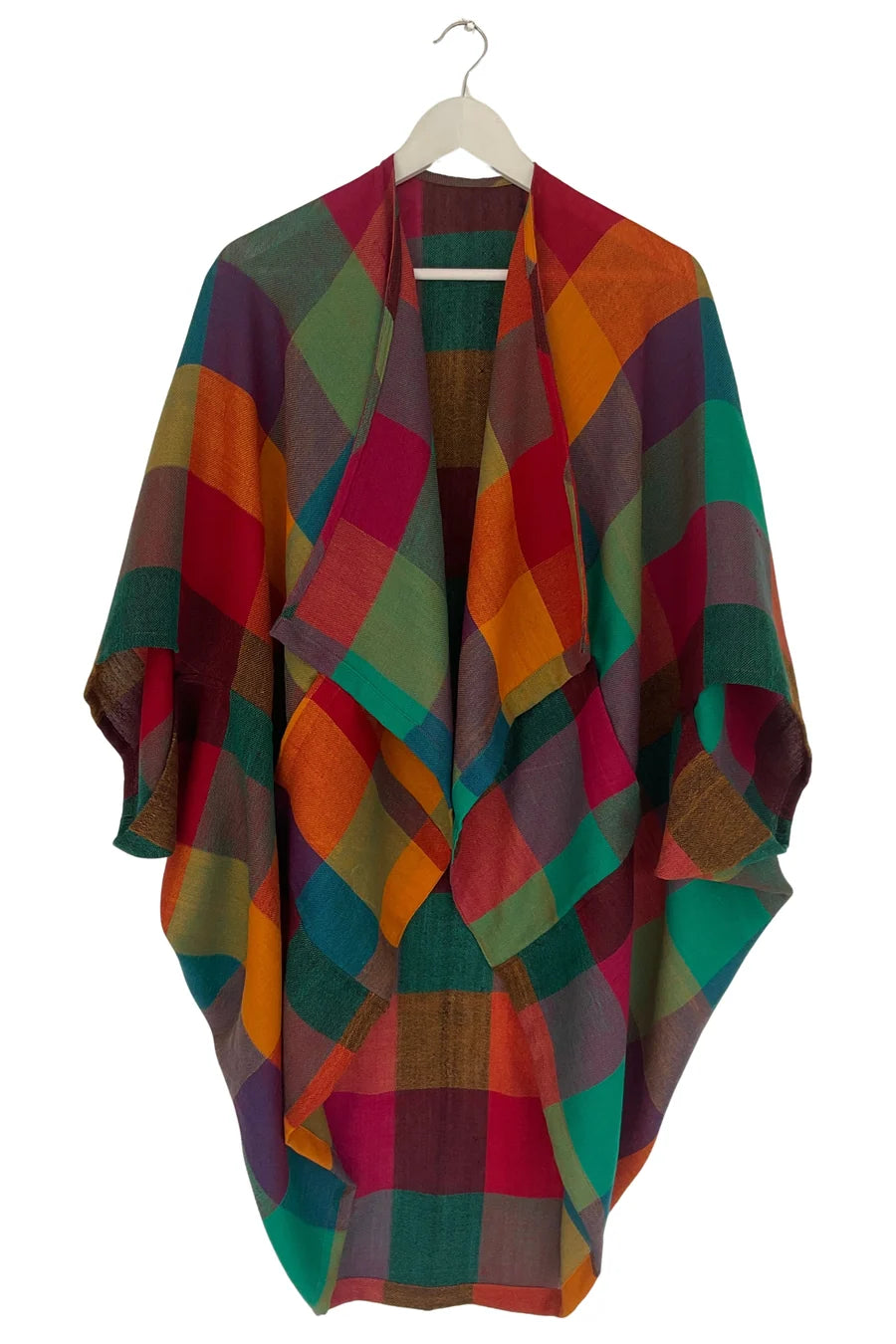 Julahas Wool Madras Check Kimono