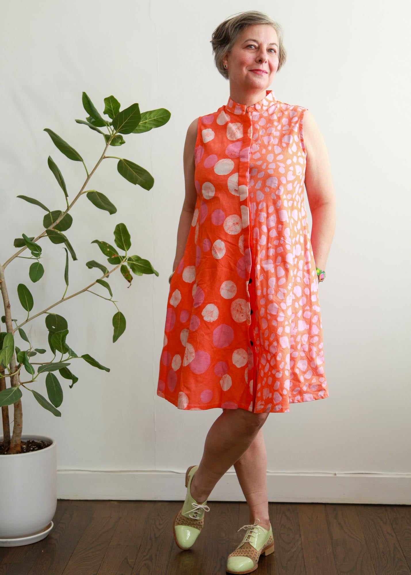 theory orange dress Theory Womens Short Sleeves Side Slit Shirt Dress Orange Size Petite