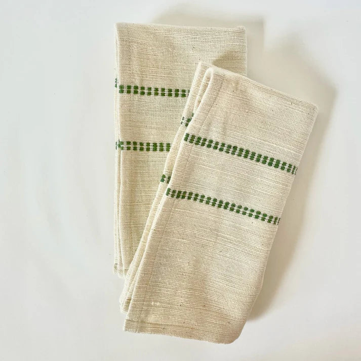 Ethiopian Handwoven Cotton Napkins | Set of 2