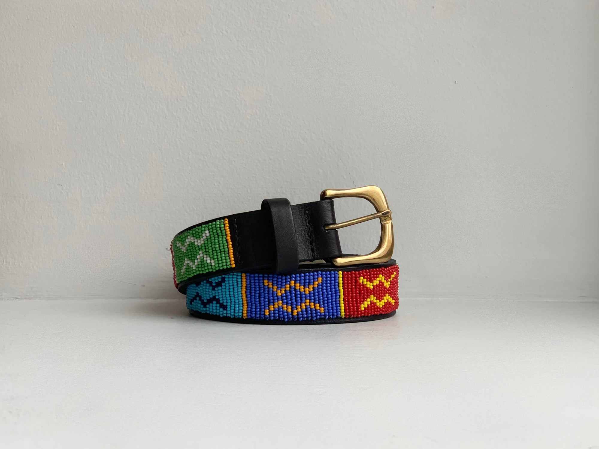 Rainbow beaded belt