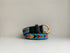 Blue beaded belt with rainbow arrows