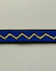 Blue and White Beaded Belt