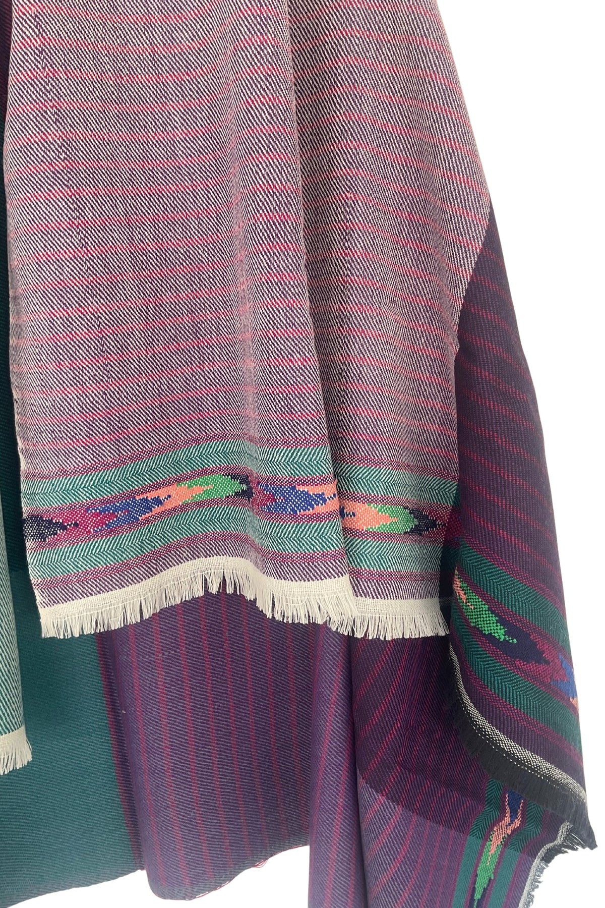 Julahas Light Wool Cape Fusion Teal Purple