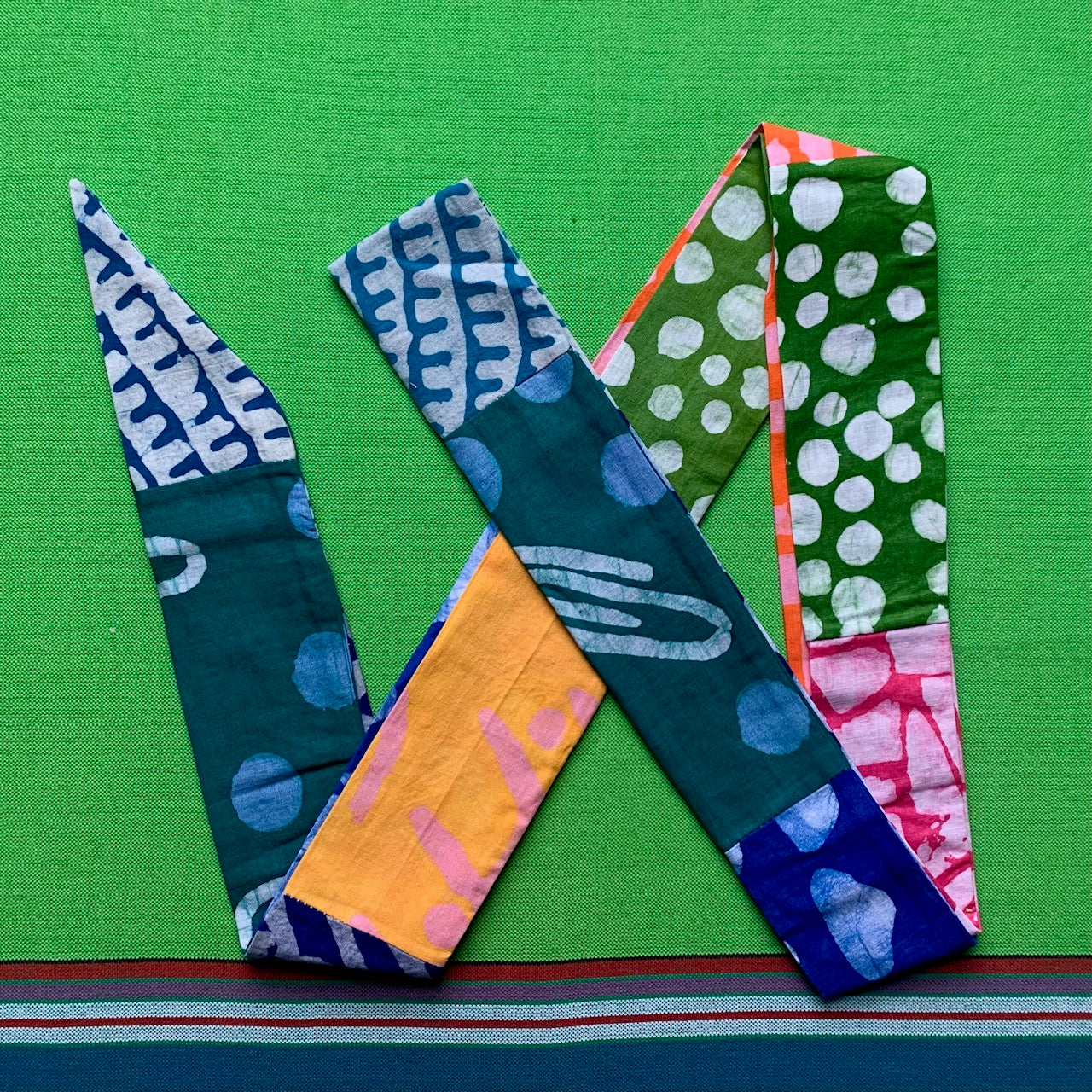 Display of patchwork batik belt