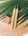 2pck Taper Pure Beeswax Candle