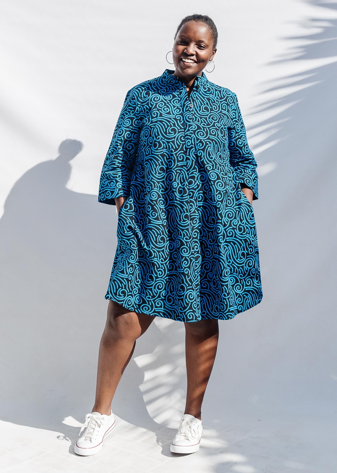 Zuri Women's Winds of Change African Print Dress, XS / Long