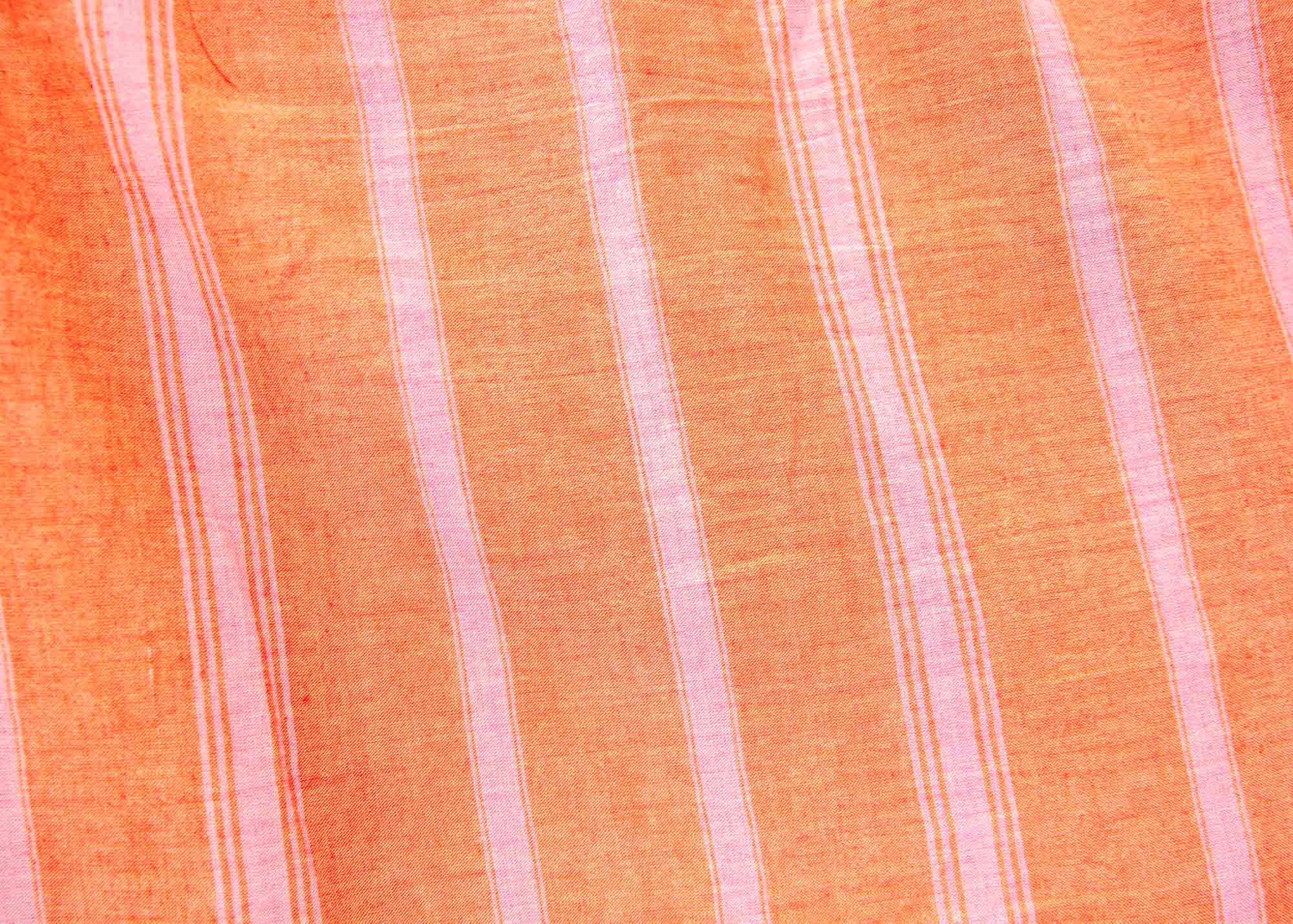 display of a peach and pink striped shirt