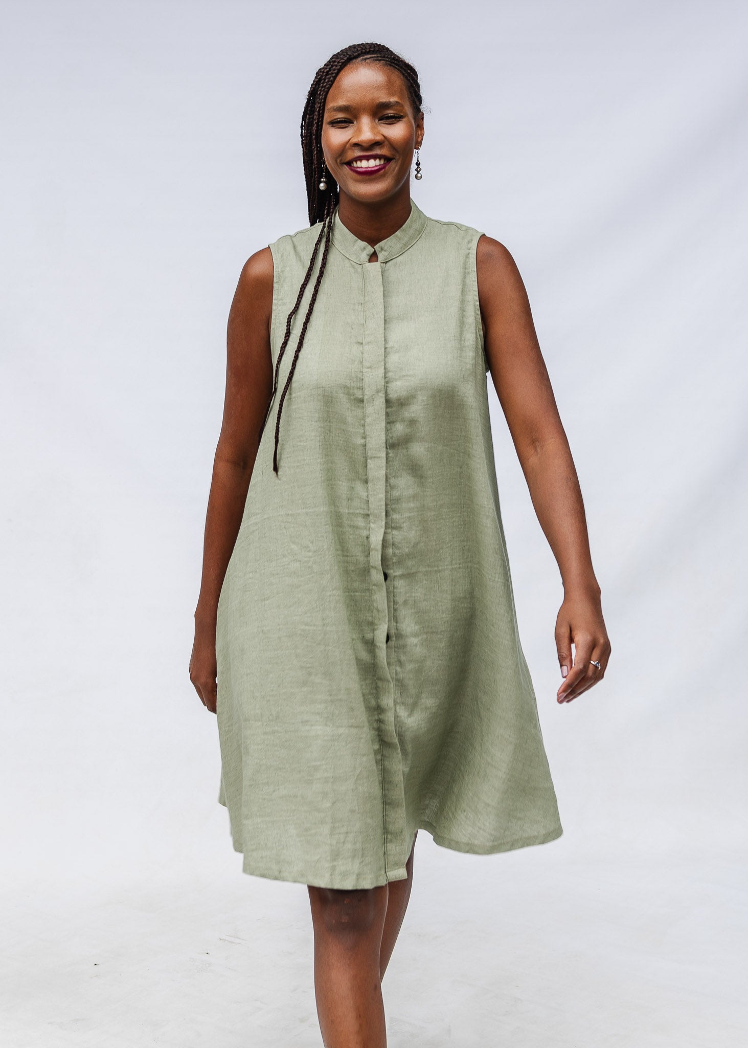 Sage Sleeveless Dress