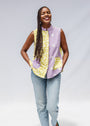 Aloe Again Patchwork Sleeveless Shirt