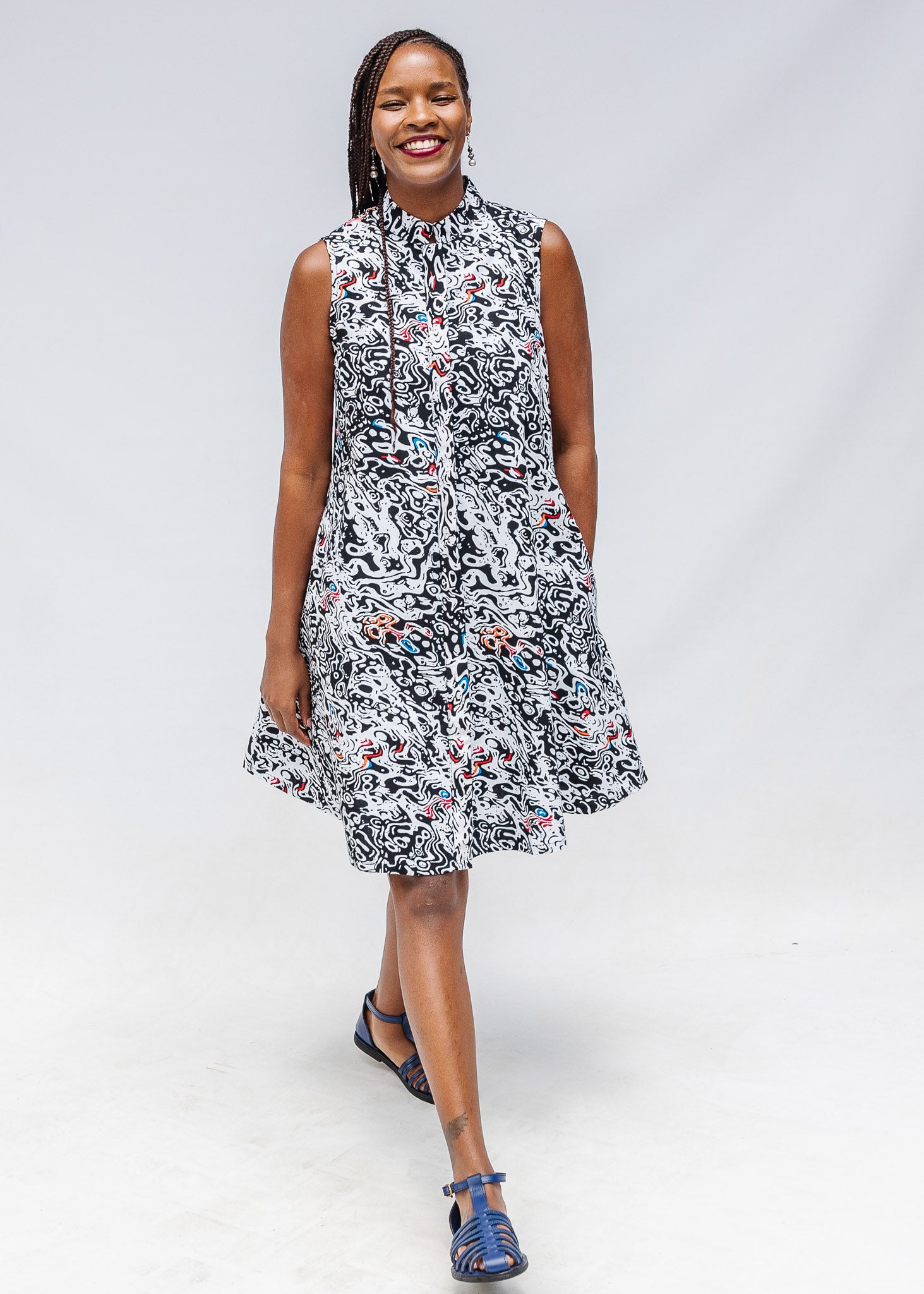 Calacatta Sleeveless Dress – Zuri