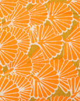 Close up display of 20x20 orange floral pillow case,fabric
