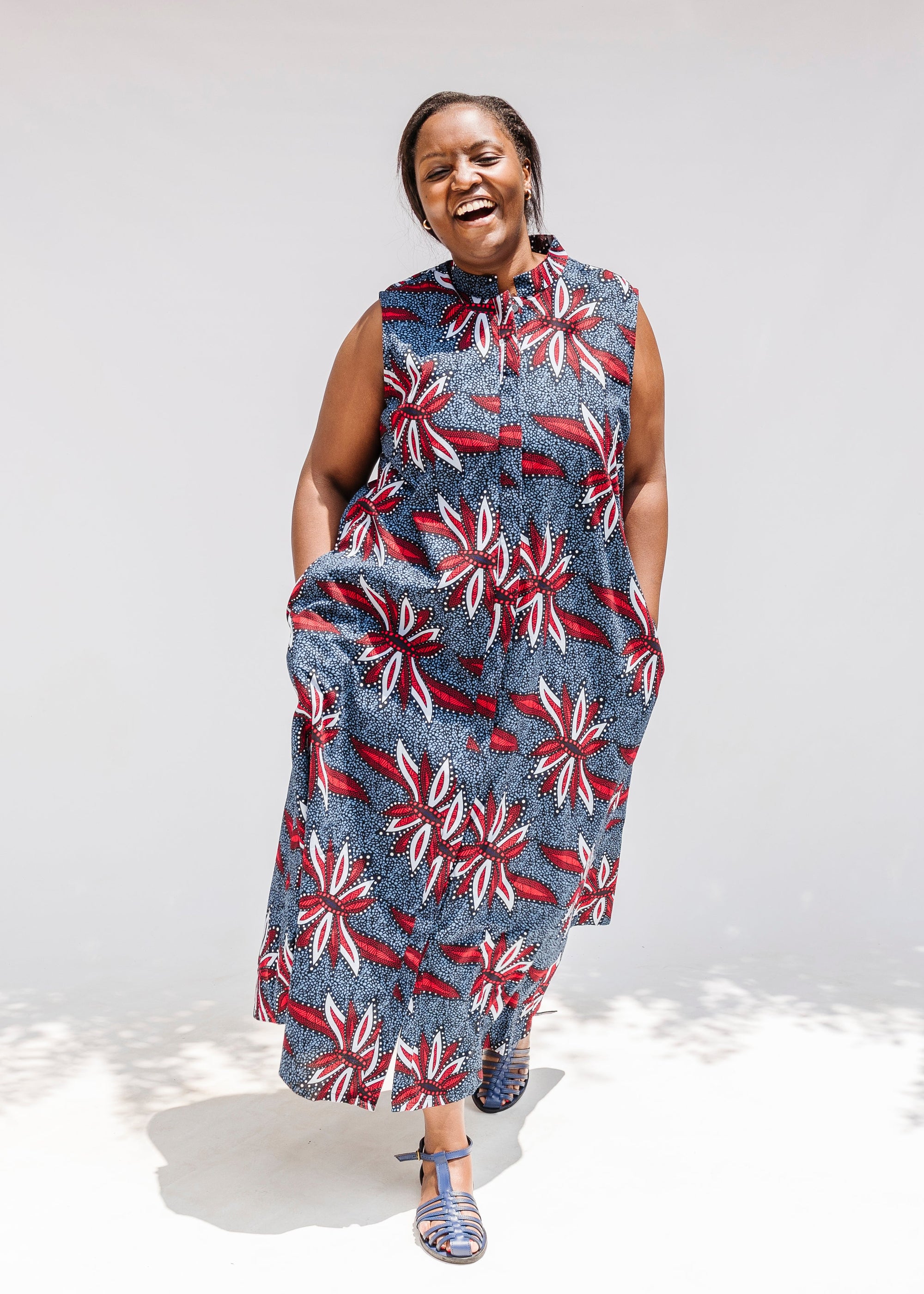 dragonfly maxi dress Zuri Women's Dragonfly African Print Maxi, S