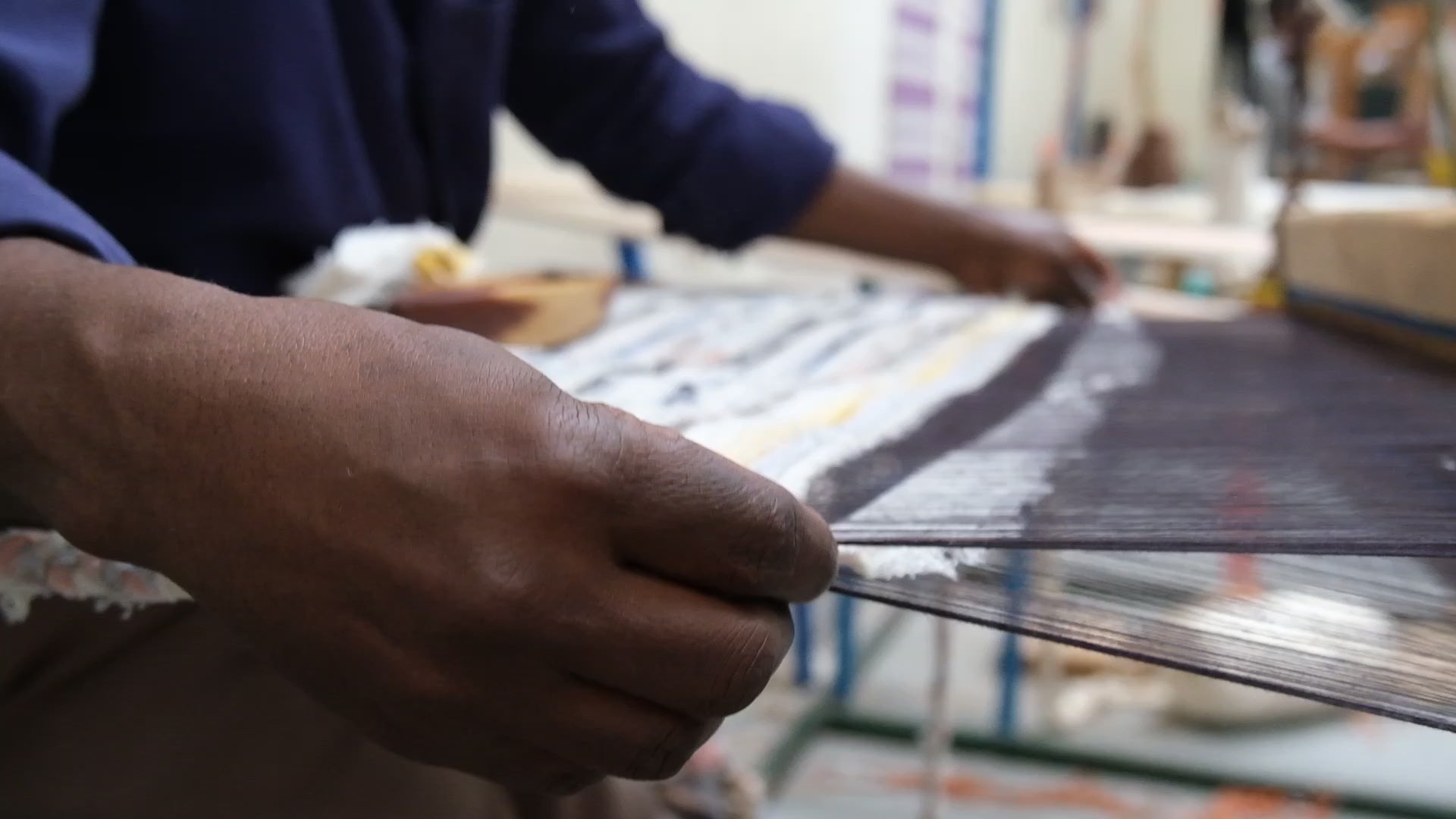 video showing the crafting of the bag