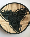 Black and natural star woven basket