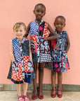 Colorful patchwork kids dress