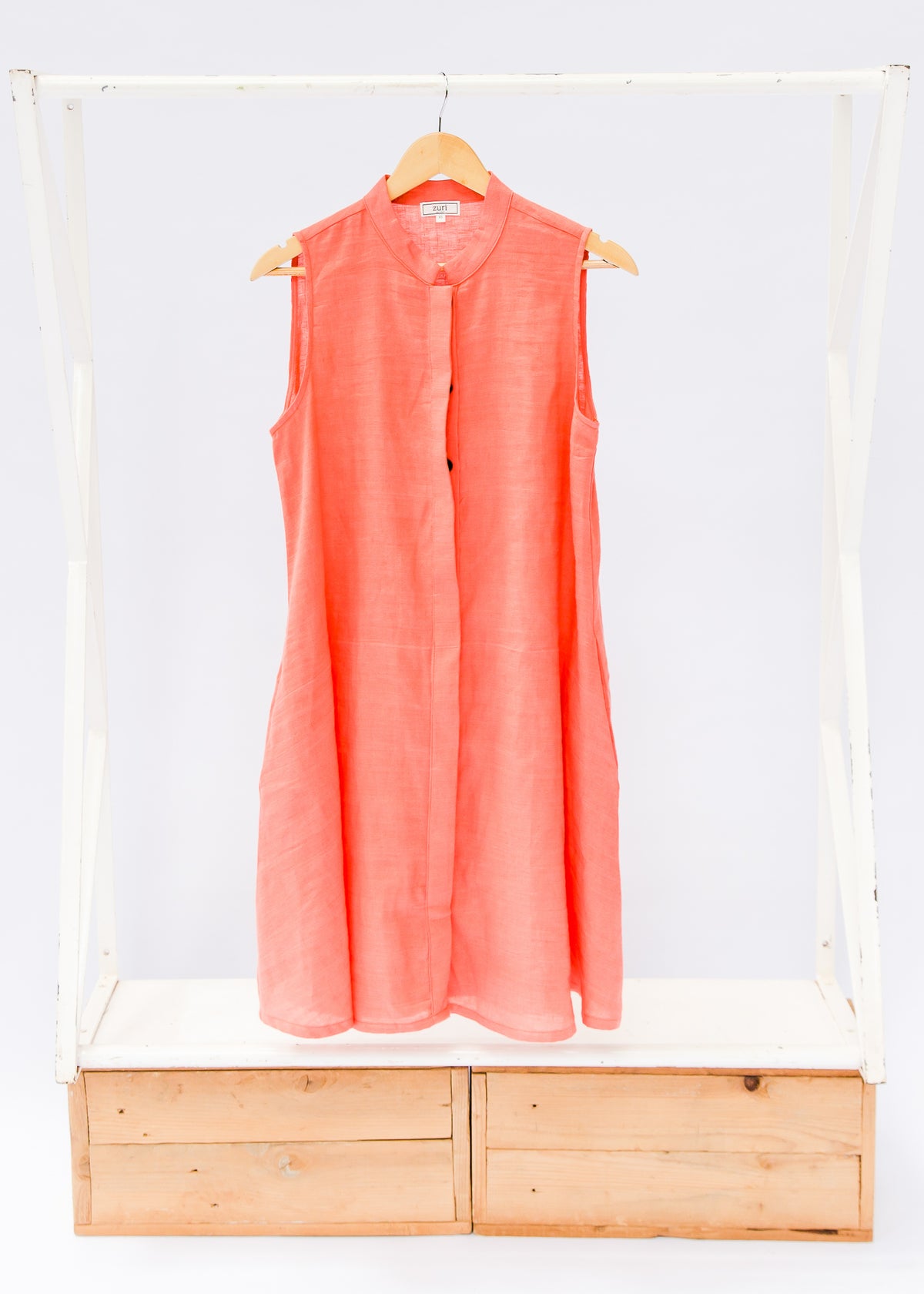 Coral sleeveless dress